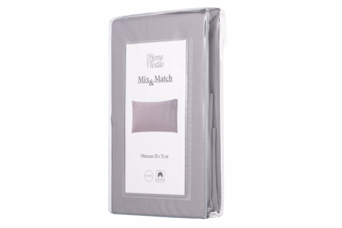 Наволочка ARDESTO Mix&Match, 50х70см, 100% хлопок, сатин, серый