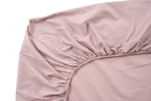 Fitted sheet ARDESTO Mix&Match 90×200+30cm, 100% cotton, sateen, light pink