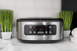 Ardesto multicooker, 900W, bowl-2х1.5l, electronic control, 2 bowls, plastic, silver-black