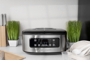 Ardesto multicooker, 900W, bowl-2х1.5l, electronic control, 2 bowls, plastic, silver-black