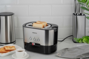 Ardesto toaster Steel Collection 800W, metal/plastic, silver-black