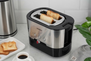 Ardesto toaster Steel Collection 800W, metal/plastic, silver-black