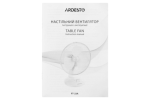 Вентилятор ARDESTO настільний, 23см, 30Вт, білий