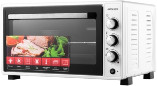 Electric oven ARDESTO, 48L, 1700W, mech., convection, double glass, white
