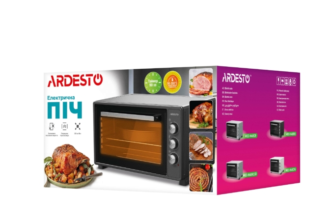 Печь электрическая ARDESTO, 48л, 1700Вт, механич., вертел, черный