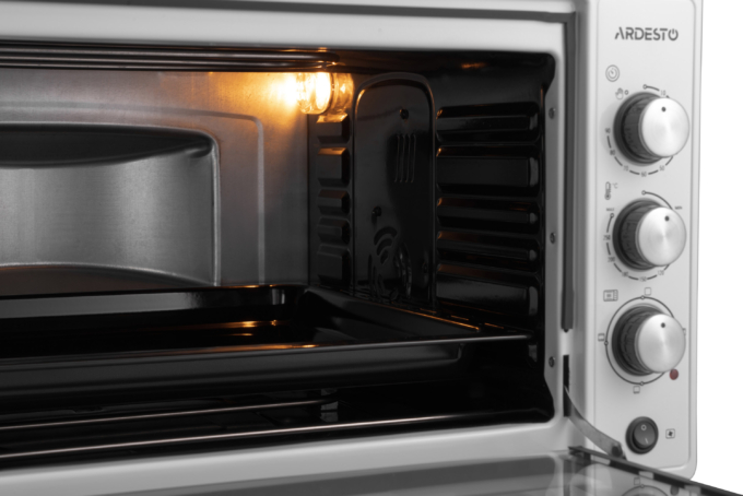 Electric oven ARDESTO, 52L, 1700W, mech., convection, double glass, white
