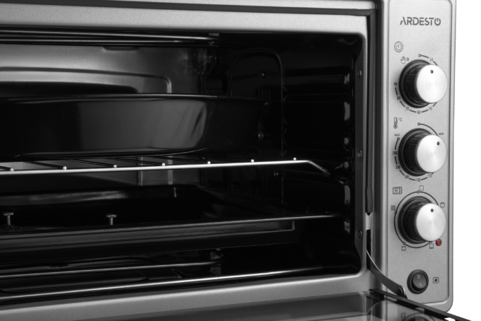 Electric oven ARDESTO, 52L, 1700W, mech., convection, double glass, rotisserie, grey