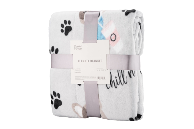 Плед Ardesto Flannel, 160х200см, 100% полиэстер, бульдоги