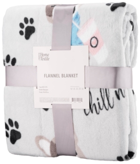 Плед Ardesto Flannel, 160х200см, 100% полиэстер, бульдоги