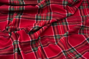 Плед Ardesto Fleece, 160х200см, 100% полиэстер, клетка, красный