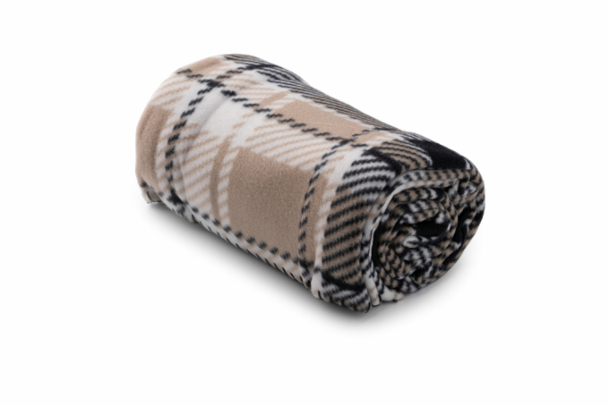 Плед Ardesto Fleece, 130×160см, 100% полиэстер, клетка, коричневый