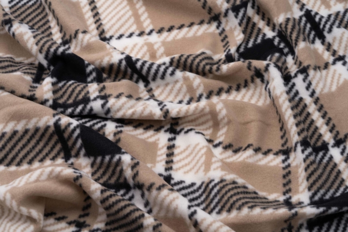 Плед Ardesto Fleece, 130×160см, 100% полиэстер, клетка, коричневый
