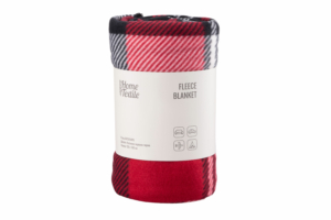 Плед Ardesto Fleece, 130×160см, 100% полиэстер, клетка, красно-черный