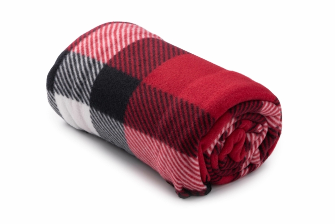 Плед Ardesto Fleece, 130×160см, 100% полиэстер, клетка, красно-черный