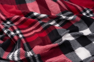 Плед Ardesto Fleece, 130×160см, 100% полиэстер, клетка, красно-черный