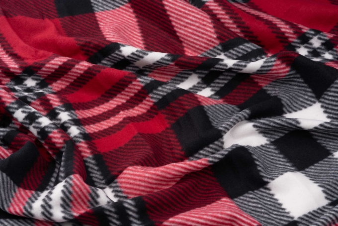 Плед Ardesto Fleece, 130×160см, 100% полиэстер, клетка, красно-черный