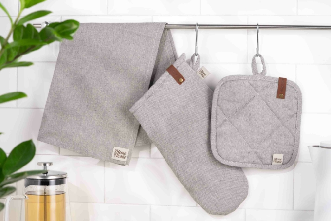 Ardesto Potholder Oliver, 20x20cm, 100% cotton, filling: batting, gray