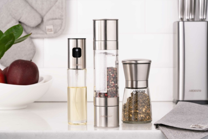 Ardesto Oil and Vinegar Sprayer Gemini, 100ml, glass, stainless steel, plastic, transparent