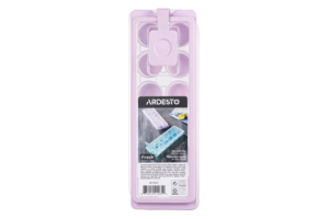 Форма для льда с крышкой Ardesto Fresh Cylinder, 27х9.5х3.8см, силикон, пластик, лиловый