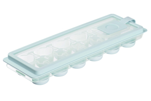 Форма для льда с крышкой Ardesto Fresh Cylinder, 27х9.5х3.8см, силикон, пластик, голубой