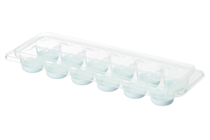 Форма для льда с крышкой Ardesto Fresh Cylinder, 27х9.5х3.8см, силикон, пластик, голубой