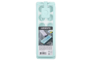 Форма для льда с крышкой Ardesto Fresh Cylinder, 27х9.5х3.8см, силикон, пластик, голубой