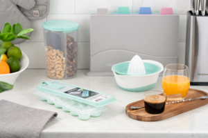 Форма для льда с крышкой Ardesto Fresh Cylinder, 27х9.5х3.8см, силикон, пластик, голубой