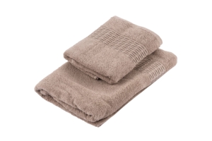 Terry towel set ARDESTO Lotus 50х90cm, 70х140cm, 2pcs, 100% cotton, beige