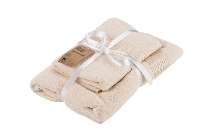Набор полотенец махровых ARDESTO Lotus, 50х90см, 70х140см, 2шт, 100% хлопок, айвори