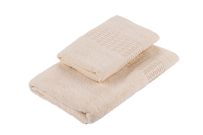 Набор полотенец махровых ARDESTO Lotus, 50х90см, 70х140см, 2шт, 100% хлопок, айвори