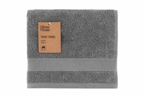 Рушник махровий Ardesto SuperSoft, 50х90см, 100% бавовна, сірий