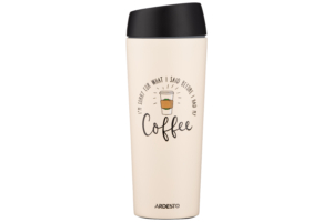 Термочашка Ardesto Coffee Time, 450мл, нержавеющая сталь, бежевый