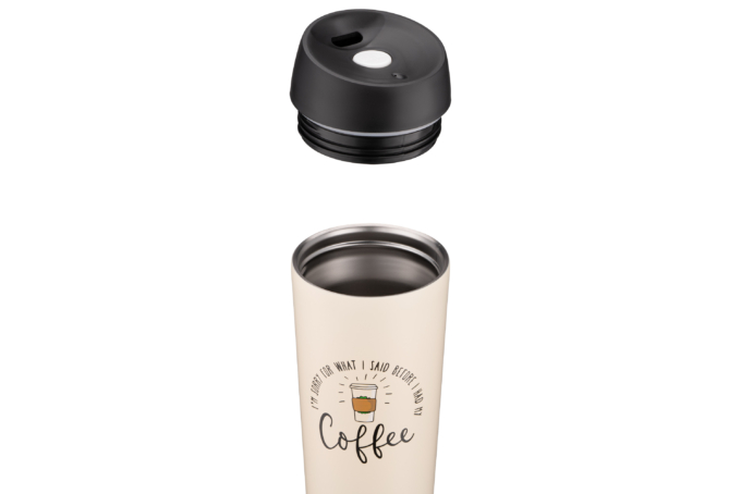 Термочашка Ardesto Coffee Time, 450мл, нержавеющая сталь, бежевый
