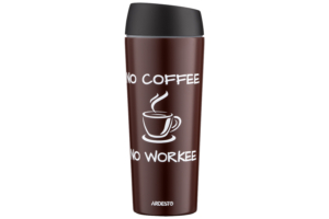 Термочашка Ardesto Coffee Time, 450мл, нержавеющая сталь, коричневый