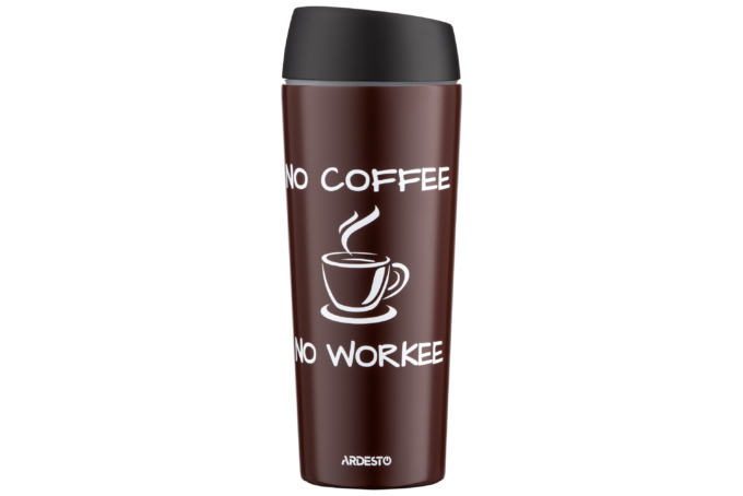 Термочашка Ardesto Coffee Time, 450мл, нержавеющая сталь, коричневый