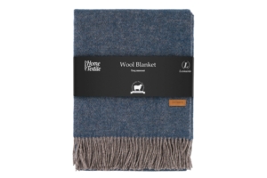 Ardesto Blanket Leonardo Doubleface, 140x200cm, 100% wool, taupe-blue