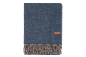 Ardesto Blanket Leonardo Doubleface, 140x200cm, 100% wool, taupe-blue