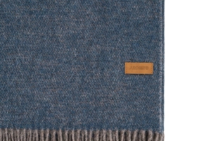 Ardesto Blanket Leonardo Doubleface, 140x200cm, 100% wool, taupe-blue