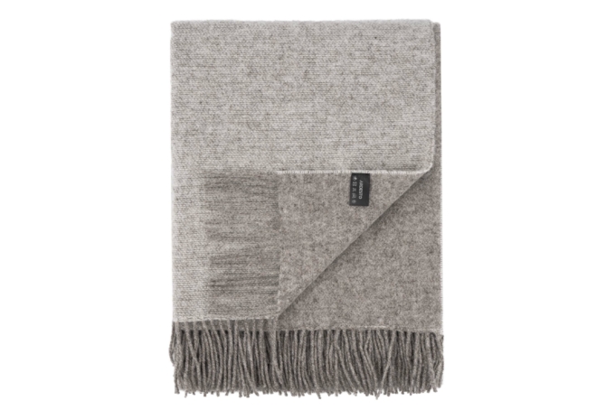 Ardesto Blanket Leonardo Doubleface, 140x200cm, 100% wool, taupe-white