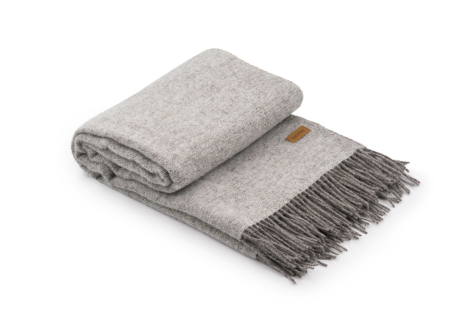 Ardesto Blanket Leonardo Doubleface, 140x200cm, 100% wool, taupe-white