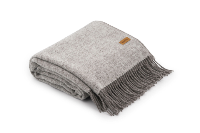 Ardesto Blanket Leonardo Doubleface, 140x200cm, 100% wool, taupe-white