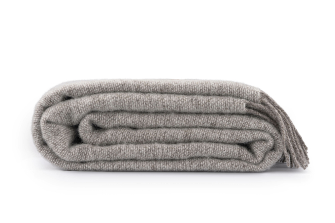 Ardesto Blanket Leonardo Doubleface, 140x200cm, 100% wool, taupe-white