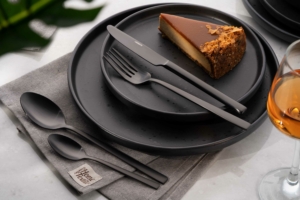 Набор столовых приборов Ardesto Black Mars Favola, 4 прибора, нержавеющая сталь, черный