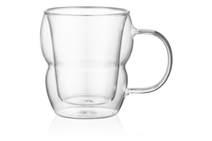 Ardesto mug with handle, 350ml, borosilicate glass, transparent