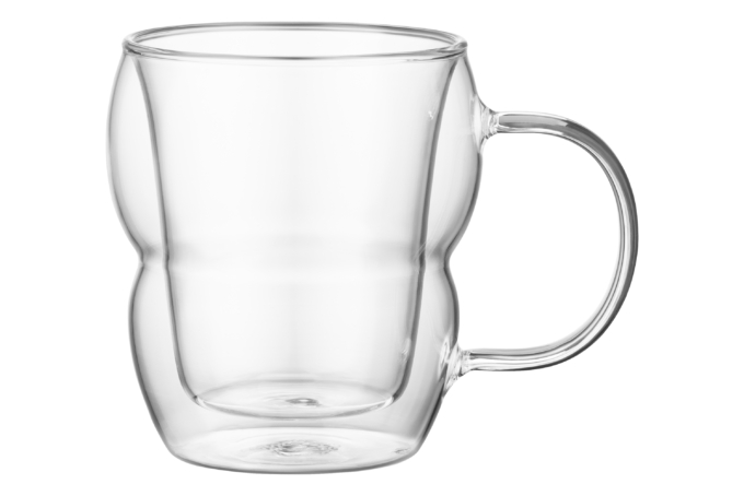 Ardesto mug with handle, 350ml, borosilicate glass, transparent