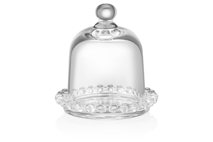 Ardesto Lemon dish with lid, 9cm, glass, transparent