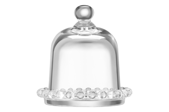 Ardesto Lemon dish with lid, 9cm, glass, transparent