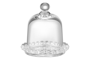 Ardesto Lemon dish with lid, 9cm, glass, transparent