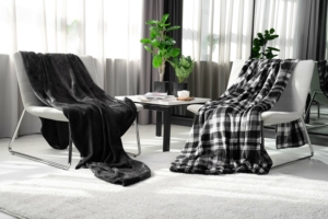 ARDESTO Плед Flannel, 160х200см, клітинка сіра, 100% поліестер