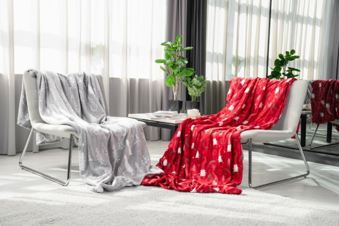 Плед Ardesto Christmas Flannel, 160х200см, 100% полиэстер, елки
